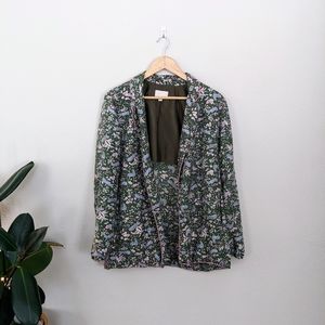 J. Crew Silk Jungle Cat Blazer